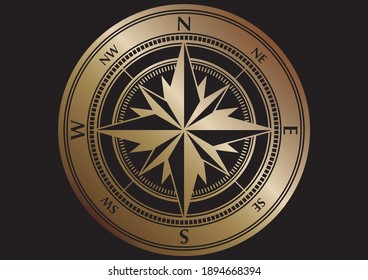 Vector image material of compass