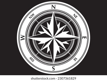 Vector image material of compass