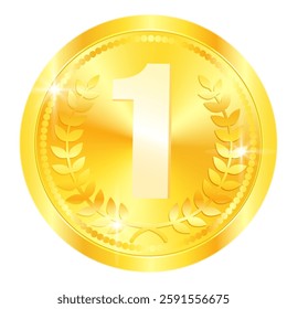Vector image of medals. Award and honor concept. First, second and third place. Element for your design. Winner and champion