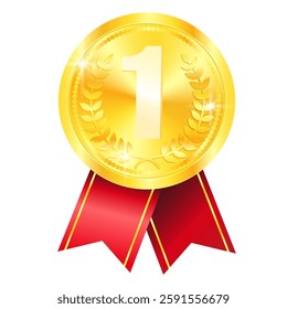 Vector image of medals. Award and honor concept. First, second and third place. Element for your design. Winner and champion