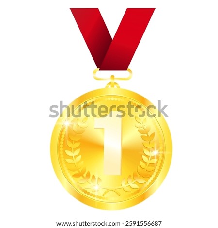 Vector image of medals. Award and honor concept. First, second and third place. Element for your design. Winner and champion