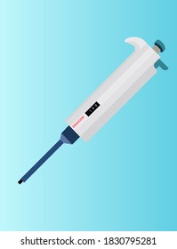 vector image of a medical pipette for taking analyzes