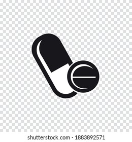 Vector image. Medicine icon. Image of pills.