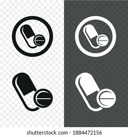 Vector image. Medicine icon. Image of pills.