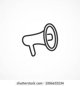 Vector image of megaphone line icon.