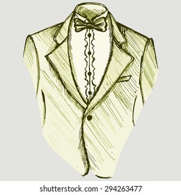 Vector image of men classical suits