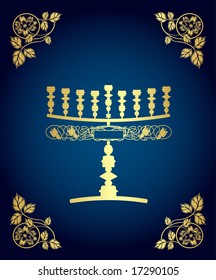 Vector image of Menorah