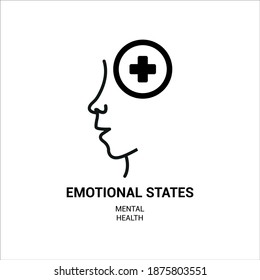 Imagen vectorial. Icono de salud mental