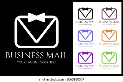 Vector image of merging tie image and envelope image. This image can be used for a logo, or for any print.