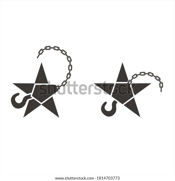 A\
vector image merging the towing icon and the star\
icon.