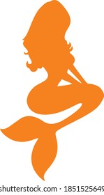 Vector image of a mermaid