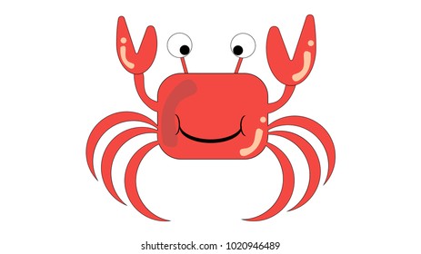 vector image of a merry crab. Cartoon crab