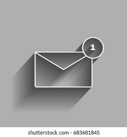 Vector image - message has come. icon one message, e-mail, sms vector icon