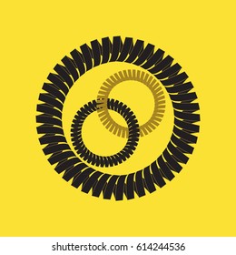 Vector image of metal springs