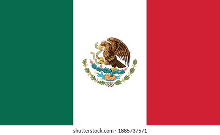 Vector image of the Mexico flag