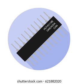 Vector image of a microcontroller