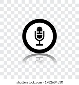 Vector image. Microphone icon. Radio button.