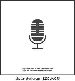 Vector image of microphone.  Layers grouped for easy editing illustration. For your design. 