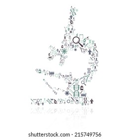 Vector image of a Microscope icon composition
