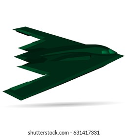 Vector image of a military fighter aircraft on an isolated white background