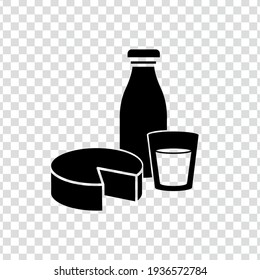 Vector image. Milk icon. Drink container.