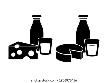 Vector image. Milk icon. Drink container.