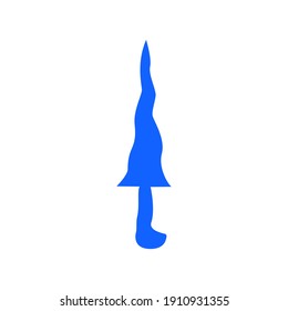 Imagen vectorial del logotipo de keris azul minimalista