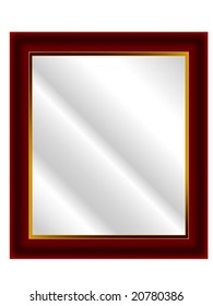 Vector image of mirror or plaque that can be customized with inscription