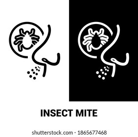 Vector image. Mite allergy icon.