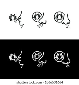 Vector image. Mite allergy icon.