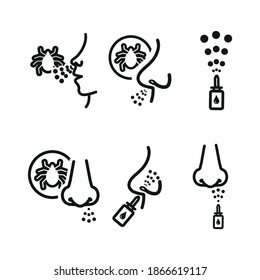 Vector image. Mite allergy icon.