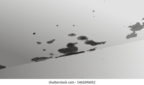 Vector image of mold on the ceiling and wall.