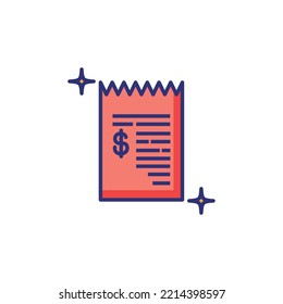 vector image money icon with white background with stars next to it.