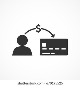 Vector image of the money transfer icon.