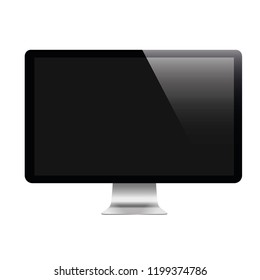 Vector image of a monitor in a flat style - vector