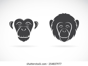 chimpanzee face silhouette