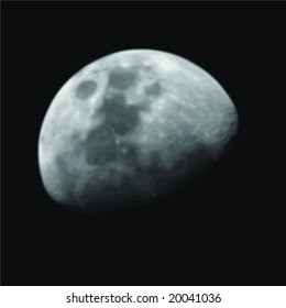 Vector Image of the Moon