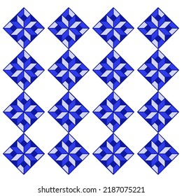 
Vector image of a mosaic of blue geometric shapes
