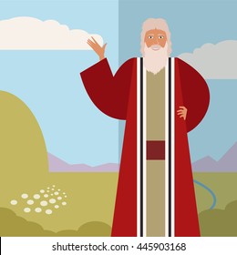 Vector image of the moses Jew Banner