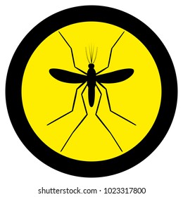 Vector image of a mosquito silhouette on a white background