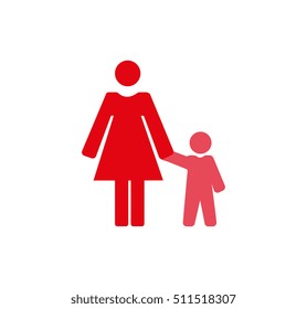 Vector image of a mother and child