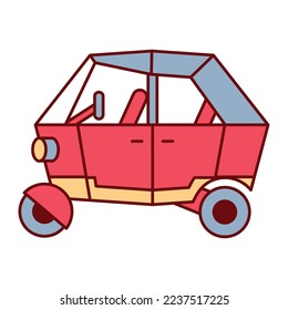 Vektorbild-Automobil-Verkehrssymbol, weißer Hintergrund