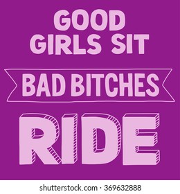 Vector image with motorcycle Biker quote.