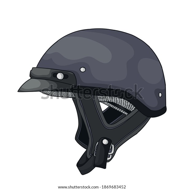 Vector Image Motorcycle Helmets Isolated Objects Stock Vector (Royalty ...