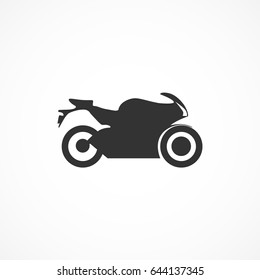 Vector image of a motorcycle icon.