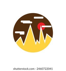 vector image of a mountain, can be used as a logo