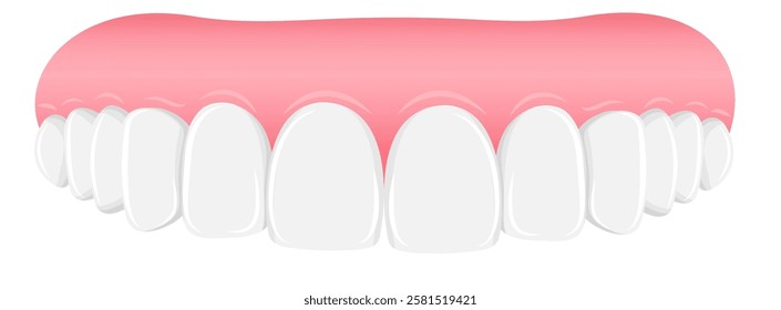 Vector image of mouth and teeth. Dentistry and dental treatment concept. Element for your design of banners, posters, articles, etc.