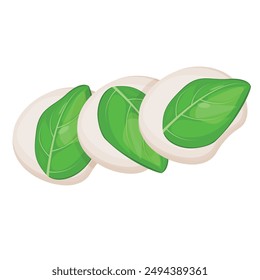 Imagen de Vector de queso mozzarella. Concepto de comida rápida. Elemento para su diseño. Ingrediente para cocinar.