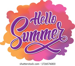 vector image of multi-colored lettering. summer. for printing on bags, t-shirts, paper cups, postcards.