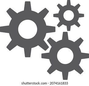 Vector image of multiple gears. Image of the business model and structure.